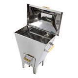 Churrasqueira Grande Portatil De Inox Bafo 20kg Carvão