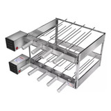 Churrasqueira Grill Duplo Giratória 9 Espetos Motor Bivolt Cor Motor Lado Direito 110v 220v