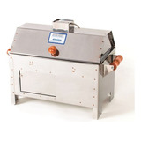 Churrasqueira Inox Bafo Pequena Pesca Camping Portátil Leve
