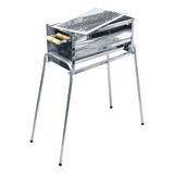 Churrasqueira Inox Media Pop Grill 50 Carvão Portatil