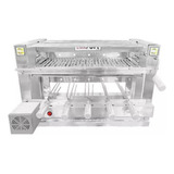 Churrasqueira Inox Modelo Elevatória Gourmet Kit Gira Grill