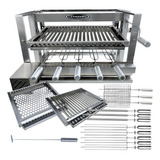 Churrasqueira Levante Grill 715 Grelha Espetos Inox Itajobi