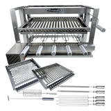 Churrasqueira Levante Grill 715 Inox Grelha Motor 5 Espetos