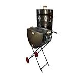 Churrasqueira Meio Tambor Grill 200l Grelha-suporte E Rodas
