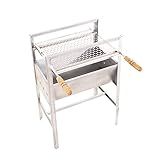 Churrasqueira Móvel De Aço Galvanizada 50x35x75 Acompanha Grelha Inox