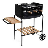 Churrasqueira Movel Mor Com Rodinhas California Grande Cor Preto