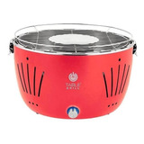 Churrasqueira Móvel Naterial Table Grill Assador Portátil 23 1cm De Altura Y 37 5cm De Diâmetro Vermelha