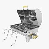 Churrasqueira Para Barco Modelo Bafinho Nautica Para Barco Veleiro Embarcações Em Geral- Modelo Em Inox- Tampa Para Bafo- Abafador E Grelha Em Aço Inox Com Grelha Modelo Moeda