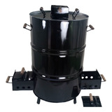 Churrasqueira Tambor 200l Chaminé Grelha E Espeto Galvanizad