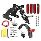 Chusui Amortecedor Traseiro Kit De Suspensão Scooter Elétrica Com Controle Remoto Led Lanterna Traseira Guarda Lamas Cubo Da Roda Capa Decorativa Compatível Com Scooters M365 1s Lite CX