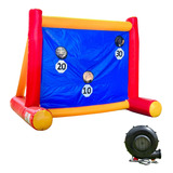 Chute A Gol Inflável Colorido Brinquedo Locação Com Motor