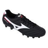 Chuteira Campo Mizuno Morelia Club Md Masculina Preto Branco