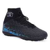 Chuteira Cr7 Society Botinha Cano Longo Campo Sintético