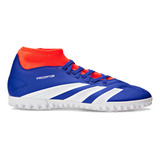 Chuteira Masculina Predator 24 Club Sock Society adidas Cor Azul Desenho Do Tecido Lisa Tamanho 40 Br