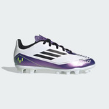 Chuteiras De Futebol adidas F50 Club Messi Ie9088 Cor Cloud White Core Black Purple Com Sola Fg Adequada Para Grama Natural Firme Sem Gênero Infantil 31 Br