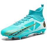 Chuteiras De Futebol Infantil Cano Alto Juvenil Spikes FG Sapatos De Beisebol Tornozelo Atlético Profissional Chão Firme Antiderrapante Meninos Botas De Futebol Verde 2302 20