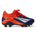 Chuteiras De Futebol Penalty Campo 259904 Cor Marinho branco coral Com Sola Solado Pvc Adequada Para Cabedal Micropower Sem Gênero Infantil 34 Br