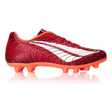 Chuteiras De Futebol Penalty Campo Storm Y 2 Cor Vermelho branco coral Com Sola Fg Adequada Para Grama Natural Sem Gênero 39 Br