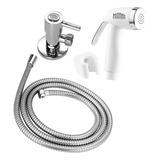 Chuveirinho Ducha Higiênica Completa Cor Branco Com Mangueira Cromada 1 20mt Abs pq 018 O Barateiro Ferragens