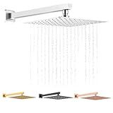 Chuveiro Ducha Slim 30x30 Quadrada Inox - Cano Banheiro Parede Cores -Prata-