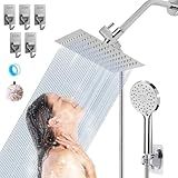 Chuveiro Kit De Aço Inox- Chuveiro 20CM Chuveiro Portátil- Ducha Manual De Alta Pressão