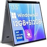 CHUW FreeBook 2 Em 1 Touchscreen Laptop 13 5 12GB RAM 512GB SSD 12 Geração Intel N100 Até 3 4 GHz 1TB SSD Expand Notebooks Windows 11 FHD 2256 1504 WiFi 6 BT5 2