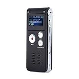 CIADAZ 8GB Intelligent Digital Áudio Voz Gravador Telefone Ditafone MP3 Music Player Voz Ativar VAR AB Repetição