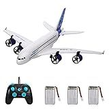 CIADAZ A380 2 4G RC Airplane Flying Aircraft Glider Com LED Holofote 3CH Para Iniciantes EPP Foam Asa Fixa Avião Espuma Avião Controle Remoto Aeromodelismo Brinquedos Crianças Presentes