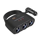 CIADAZ Divisor De Tomada 3 Em 1 Para Acendedor De Cigarro 120w Usb Pd Adaptador De Carregamento Rápido 3 Soquetes Divisor De Energia 12 24v Para Carro Caminhão Suv
