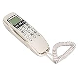 Ciciglow KXT333CID Telefone Com Fio Telefones Para Idosos Telefone De Parede Retrô Novidade Com Visor LCD Telefone De Parede Com Fio Para Hotel Home Office Vermelho Branco 