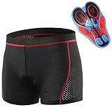 Cigooxm Homens Ciclismo Roupa Interior Shorts Respirável Gel Acolchoado MTB Ciclismo Calções