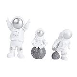 Ciieeo 3 Pecas Decoração De Bolo Astronauta Brinquedos Em Miniatura Do Astronauta Enfeite De Foguete Miniaturas De Astronautas Topo De Bolo Astronauta Estados Unidos Espaço Escritório