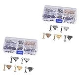 Ciieeo 300 Peças Gancho Para Calças Ganchos De Sutiã E Substituição Olhos Kit De Encaixes De Costura Extensor De Fivela De Jeans Jk Saia De Led Botão Jeans Cobre Multicolorido
