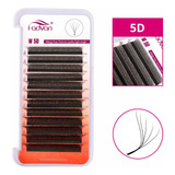 Cílios Fadvan 5d W Volume Egípcio Mix E Tamanho Único Comprimento 0 Mm Cor Preto Espessura 0 07 Mm Tipo De Curvatura D 10mm