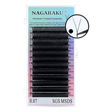 Cílios Nagaraku Meshy Y Shape Volume Brasileiro 10 Mm Cor Preto Espessura 0 07 Curvatura D
