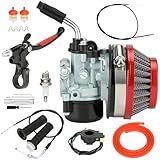 CILOYU Conjunto De Cabo De Acelerador De Carburador De 2 Tempos Kit De Alavanca De Embreagem Para Motor De 80 Cc 100 Cc 49 Cc 50 Cc 66 Cc Motor Motorizado Bicicleta A Gás Motor Peças De Motocicleta