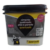 Cimento Queimado Cinza Quartzolit Pronto 4 5kg Parede Piso