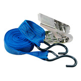 Cinta Amarrar Carga Com Catraca Até 125kg Caminhão Carreta Cor Azul Bsd Fp100