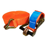 Cinta Catraca 5 Toneladas 50mm X 9 Metros Amarração Full Cor Laranja