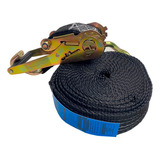Cinta Catraca 5 Toneladas 50mm X 9 Metros Caminhão Amarração Cor Preto