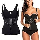 Cinta Dupla Compreensão Modeladora Redutor Zíper Preta P