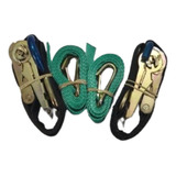 Cinta Esticador Amarração Verde Motos Kit Catraca Par
