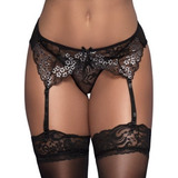 Cinta Liga Sexy Florida Renda Sensual Com Calcinha meia 7 8