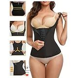 Cinta Modeladora Feminina Dupla Compressão Redutor Ziper Slim Com Alças Ajustáveis E Zíper Regata Esportiva Com Controle De Barriga Tamanho único