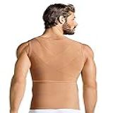 Cinta Modeladora Masculina Colete Redutor Postura Bodyshaper Slim Fitness Creme M