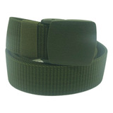 Cinto Com Fivela De Engate Rapido Sem Metal Nailon Regulavel Cor Verde Desenho Do Tecido Liso Tamanho 125