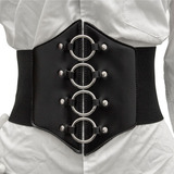 Cinto Corselet Coração Espartilho Underbust Gotico Elástico