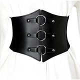 Cinto Corset Elástico Largo Com Fivela De Três Círculos f 