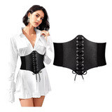 Cinto Espartilho Corset Corpete Corselet Pu Afina Cintura