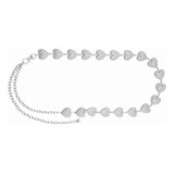 Cinto Feminino Corrente Metal Coração Estilo Moda Blogueira